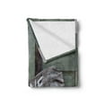 thumbnail image 2 of Hunting Soft Flannel Fleece Blanket, Gone Hunting Written on Wooden Board Old Worn out Cottage Door Seasonal Hobby Fun, Cozy Plush for Indoor and Outdoor Use, 70" x 90", Multicolor, by Ambesonne, 2 of 5