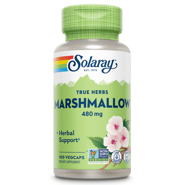 Solaray Marshmallow Root, Healthy Respiratory Function & Digestion Support, Non-GMO & Vegan | 100 VegCaps