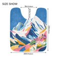 thumbnail image 5 of Yayeee Bath Rugs for Bathroom Floor Set of 2 Non Slip Fluffy Soft Absorbent Mat, Abstract Snow Mountain, 5 of 7