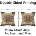 thumbnail image 5 of Terracotta Aztec Boho Pillow Cover 20x20 Inch Vintage Persian Carpet Retro Rust Throw Pillows Decorative Square Pillow Cases Farmhouse Outdoor Accent Cushion Cover for Couch Bedroom Sofa Porch Set 2, 5 of 6