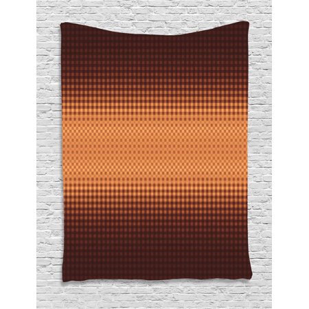 Checkered Tapestry Grid Pattern With Vignette Effect Squares