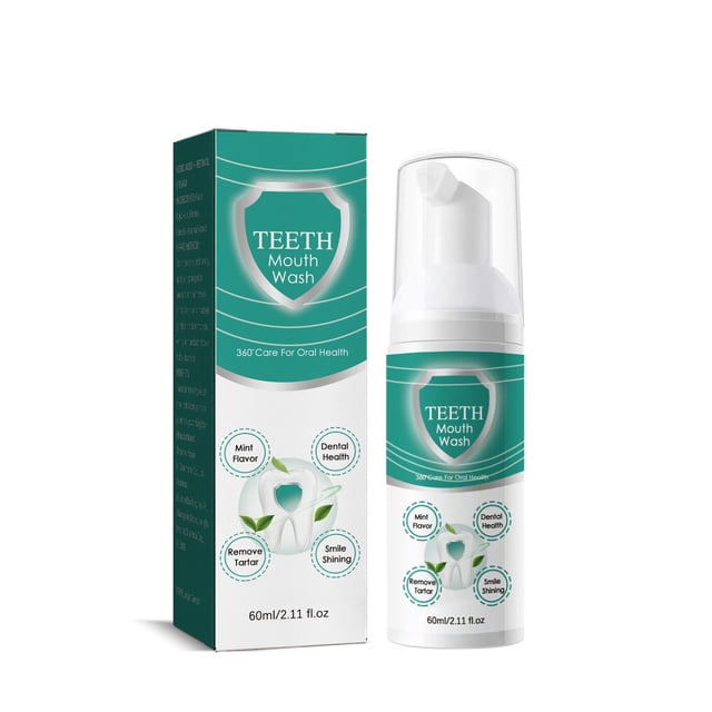 Enjuague bucal, pasta de dientes para limpieza dental, para eliminar manchas, para eliminar manchas, para eliminar dientes amarillos, aliento fresco y brillante, 60 ml de pasta de dientes.