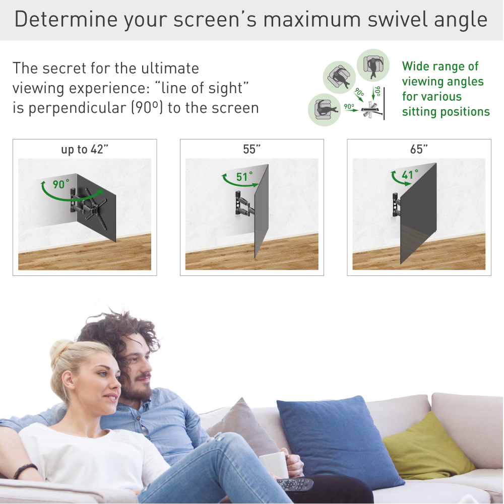 Barkan Full Motion Long TV Wall Mount 13 - 65 inch Patented Premium Lifetime Warranty