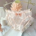 thumbnail image 7 of Mesh See Through Lace Knickers Princess Sexy Underwear Womens Panties Ruffle Briefs Lingerie WHITE L, 7 of 7