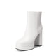 thumbnail image 1 of Botines de Plataforma para Mujer Dream Pairs Gogo Blancos con Tacón de 5 cm, 1 of 7
