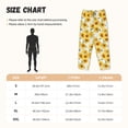 thumbnail image 3 of Pofeuu Artistic Marble Pattern Sunflower Print Women's Fashion Pajama Pants with Pockets Comfy Drawstring Sleep Lounge Bottoms-Large, 3 of 6
