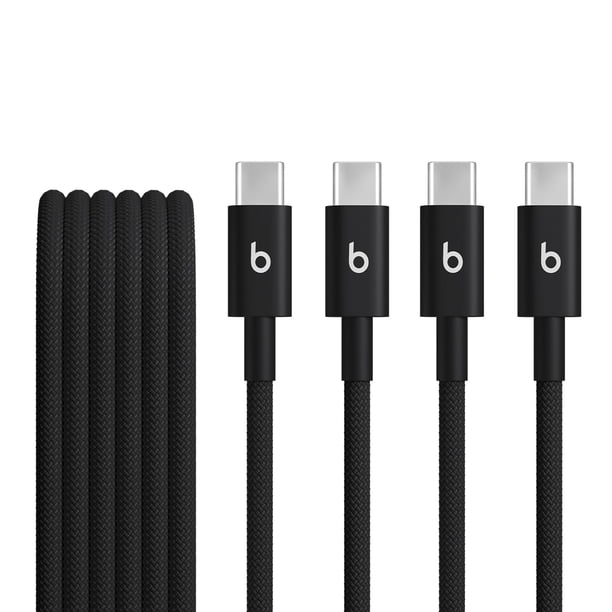 Cable Beats USB-C a USB-C Trenzado 1.5 m Paquete de 2 Carga Rápida
