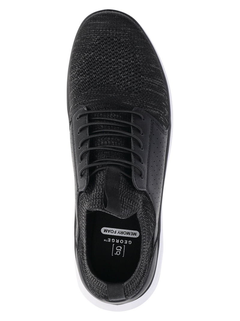 george men's knit dress shoe George Men's 8.5 Knit Hybrid Navy Dress Shoes Lightweight Breathable Cushioned