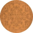 thumbnail image 1 of Ahgly Company Indoor Round Oriental Orange Industrial Area Rugs, 5' Round, 1 of 4