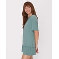 thumbnail image 2 of Hanes Originals Women's SuperSoft Comfywear Boxy T-Shirt Faded Sage Green S, 2 of 7