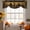 Black, Amber, Gold, Umber, variant on Black Orange Halloween Tie Up Valance Curtains for Windows, Kitchen Curtains Window Treatments, Cat Pumpkins Castle Moon Short Window Shades Valances for Bedroom Bathroom Cafe 54"x18"