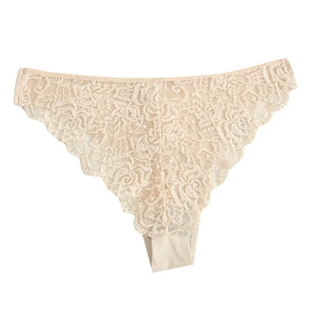 

Youmylove Female Essentials Stretch Bikini Panty Lace Trim 5 Colors Comfy Sexy Underwear Underclothes