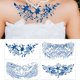thumbnail image 5 of Tatuajes temporales debajo del pecho para mujeres adultas, 4 hojas de pegatinas de tatuaje de larga duración, tatuaje sexy, 5 of 5