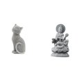 thumbnail image 1 of Estatua De Gato, Figura Decorativa De Resina, Adorno Coleccionable De Escritorio, Escultura De Animal Para Entrada, Estantería, Sala De Estar, Dormitorio, Estatua De Guan Yin, Figura De, 1 of 8