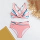 thumbnail image 2 of Gibobby Trajes de Baño para Mujer Nuevo Bikini de color Triangular europeo y americano, traje de baño de talla dividida para mujer(Rosa,XL), 2 of 5