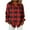 Red, variant on ZQUUVOU Women's Plaid Flannel Shirts Long Sleeve Button Down Collar Oversized Casual Loose Tops for Layering White