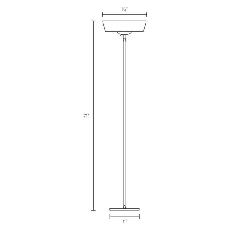 Adesso Harper 300W Torchiere Floor Lamp 71