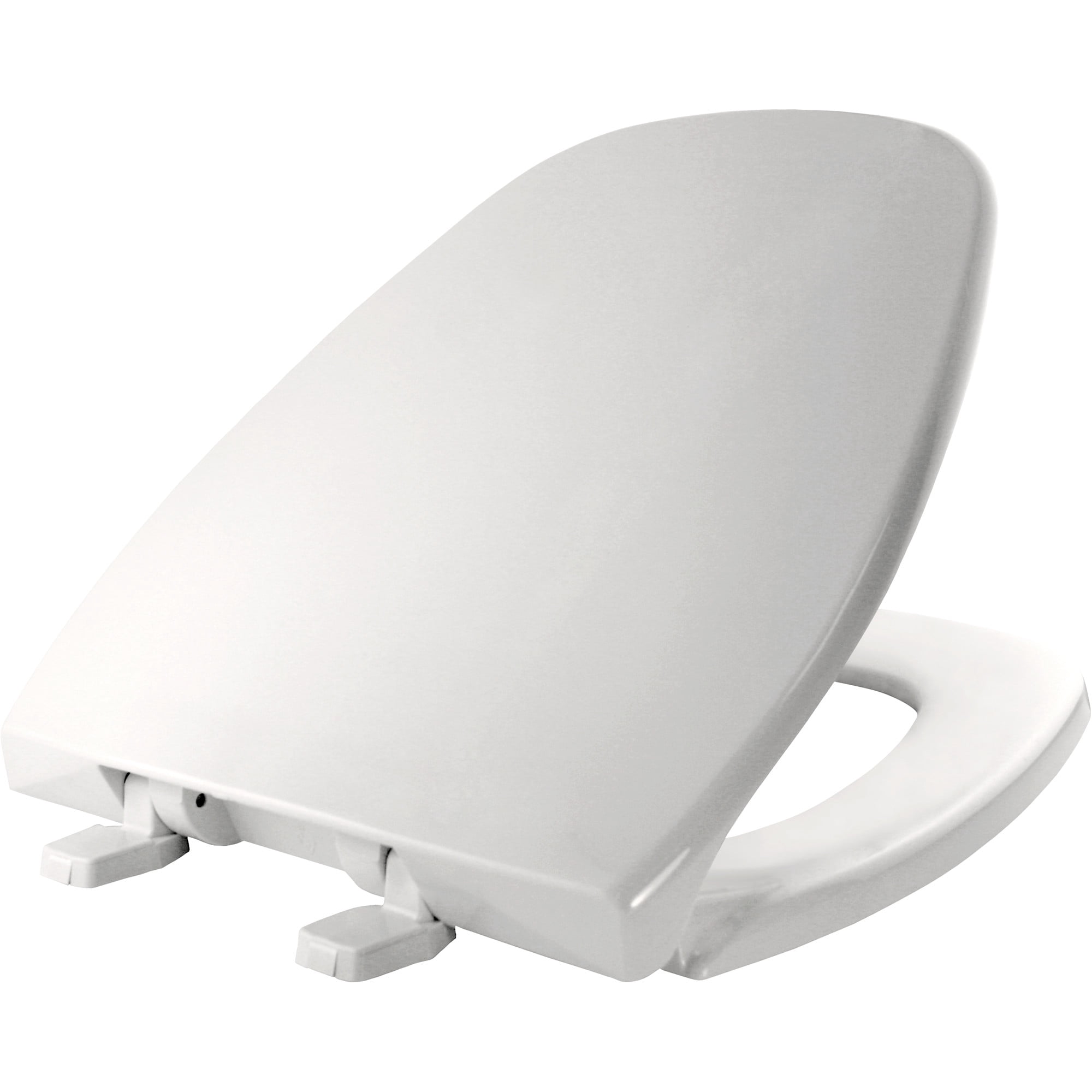 Bemis 1240200 000 Round Plastic Toilet Seat in White fits Eljer Emblem with Top-Tite Hinge