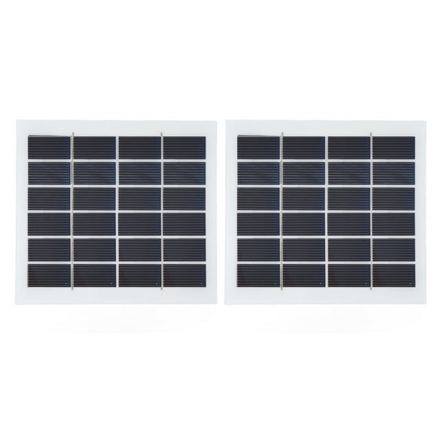 2 Pcs Portable Solar Panel 2W 6V Mini Solar Cells High Conversion Efficiency for Household Lighting System