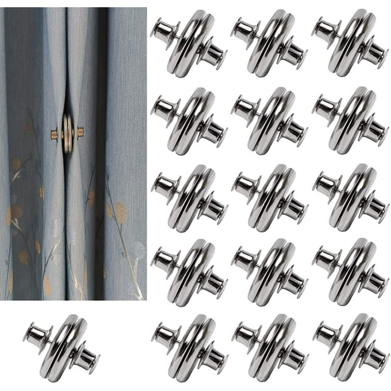 6 Pairs Curtain Magnets Closure, Magnetic Curtain Clips for Indoor Outdoor  Curtains Prevent Light Leaking, Strong Curtain Weights Magnets for Pergola
