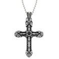 thumbnail image 2 of BIG Jewelry Co Stainless Steel Cross with Black IP Pendant Necklace, 2 of 4