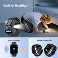 thumbnail image 4 of LUOMATE Smart Watch for Women Men, 1.91" Touchscreen Fitness Tracker, Bluetooth Calling, 100+ Sport Modes, IP68 Waterproof, Pedometer, Message Notifications, Compatible with Android iPhone (Black), 4 of 9