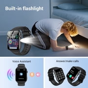 Blackview 1.91 Smartwatch for Men Womens,100+ Sports Modes/Bluetooth(Answer/Make Calls)/IP68 Waterproof,Smart Watch Fits for Android iPhone,Black