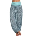 thumbnail image 1 of Pantalones de harén de pierna ancha para mujer Aladdin Boho Hippy Pantalones de yoga sueltos Tallas grandes-Azul cielo-S Computadora Computadora Computadora portátil, 1 of 3