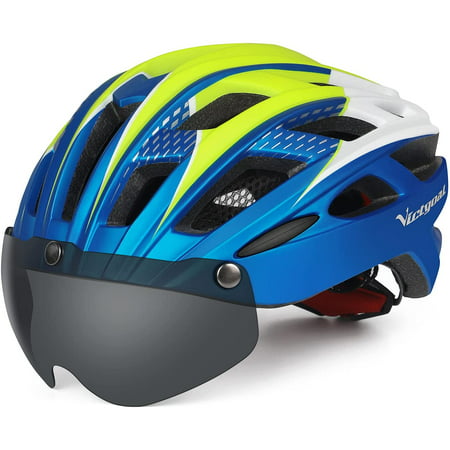 VICTGOAL Goggles Bike Helmet Men with Visor & Light Road Bicycle