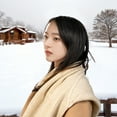thumbnail image 6 of Aellinatey Knitted Scarf Hat Solid Color Warm Hooded Shawl for Trendy Women Everyday Use, 6 of 20