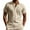Khaki^, variant on Jjayotai Mens George Polo Shirts, Men's Faux Linen Solid Color Short Sleeve Lapel Button Down Pullover T-Shirt Tops, Golf Tees