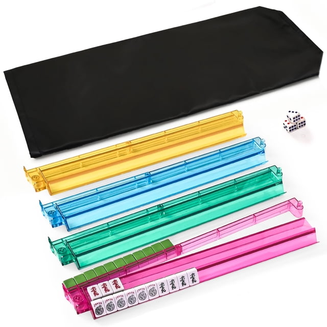 Set de 4 soportes para mahjong ChamThingzeal de material PC, 43 cm