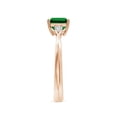thumbnail image 3 of ANGARA Lab Grown 1.5 Ct Classic Emerald-Cut Emerald Side Stone Engagement Ring for Women in 14K Rose Gold (Size-8x6mm) | May Birthstone, Anniversary, Jewelry Gift for Women | Lab-Grown Emerald Ring, 3 of 9