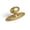 Brushed Gold - Oval Backplate Style 1-Knob-12, variant on Antique Pewter knob with 1.2'' Dia 6-pack Cabinet Dresser Hardware Knobs