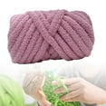 thumbnail image 4 of Hilo grueso de ganchillo, hilo gigante para tejer a mano, hilo para tejer a mano rosa y violeta, 4 of 9