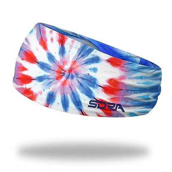Suddora Non Slip 3.5" Tapered Patriotic Tie-Dye Headband - Fashion, Summer, Beach, Outdoor and Sports