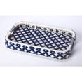 thumbnail image 2 of Butler Specialty Selena Rattan Bar Cart in Blue and White, 2 of 8