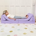 thumbnail image 4 of Imaginarium Little Brother, Little Sister Kids and Toddler Play Couch, Unicorn Purple, 4 of 8