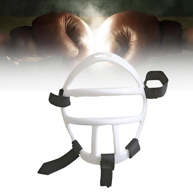 Karate Sparring Mascarilla Boxeo Protector facial Protección Protector de cabeza Adolescentes Cómodo protector facial Casco Fit Mma Martial Arts Muay Blanco shamjiam Casco de kárate