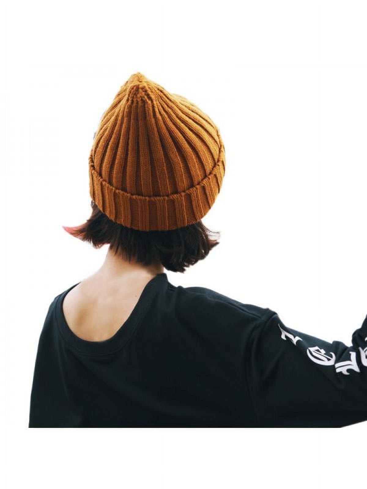 Ropalia Fashion Women Men Winter Knitted Beanies Cap Ski Hat Warm Crochet Knit Cap Hip-Hop Plain Hat - image 2 of 5