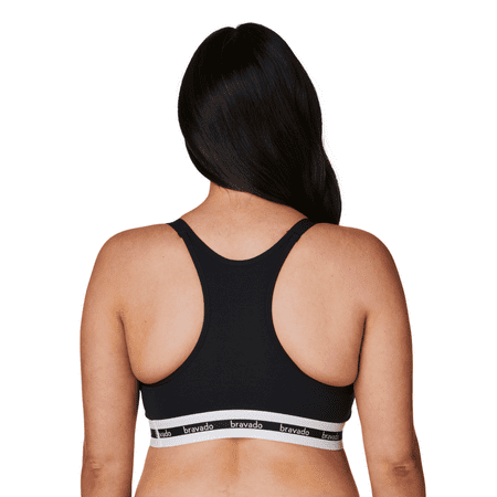 BRAVADO! DESIGNS Sustainable Original Pumping and Nursing Bra | Organic Cotton | Black | M