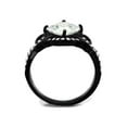 thumbnail image 3 of 2.28 Ct Cushion Cut Cz Stainless Steel Black Engagement Ring Women's Size 9, 3 of 5