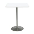 thumbnail image 6 of KFI Studios Mode 2.5' Square Bistro Table, Designer White, Silver Base, 6 of 6