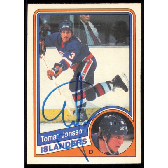 Tomas Jonsson Autographed 1984-85 O-Pee-Chee Card #128 New York Islanders SKU #254992