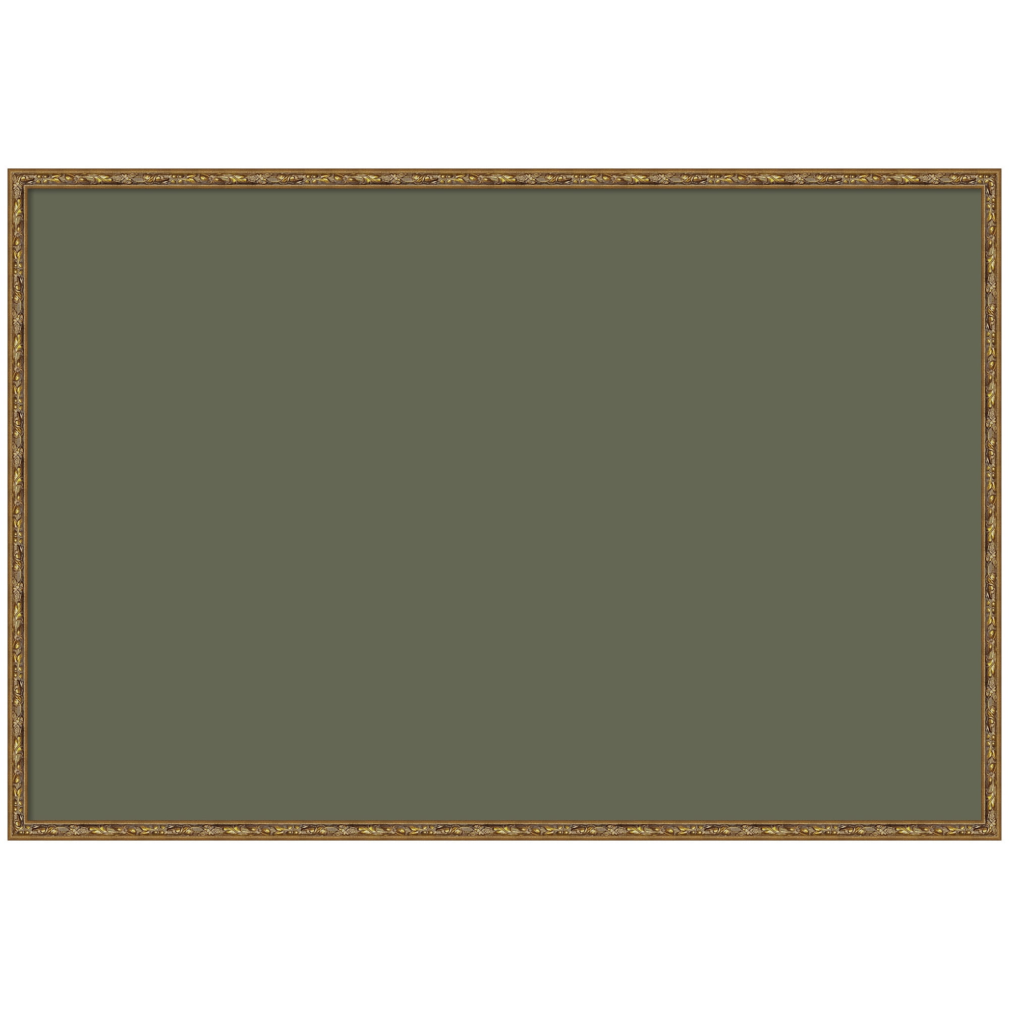 Kate and Laurel Framed Fabric Pinboard 37 x 25,  Printed Linen Decorative Bulletin Board for Use as a Vision Board or Wall Organization, Belvedere Bronze Frame