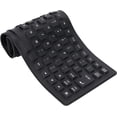 thumbnail image 5 of Teclado de silicona plegable, teclado enrollable a prueba de agua con cable USB, teclado flexible plegable, escritura delgada, suave y silenciosa, 85 teclas (negro), 5 of 5