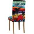 thumbnail image 2 of ZHANZZK Hawaii Aloha Wave Graphic Stretch Chair Cover Protector Seat Slipcover for Dining Room Hotel Wedding Party Set of 1, 2 of 5