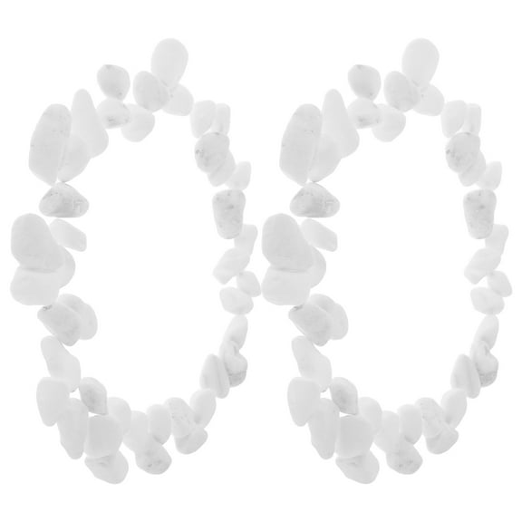 HONMEET White Yard Stone Gravel for Plants, Decorative Garden Rocks, 1 Set for Landscaping and Outdoor Use