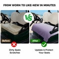 thumbnail image 4 of Golf Cart Seat Covers for 2 Seater,Purple Ombre Soft Microfiber Cart Seat Towel Blanket,White Gradient Modern Abstract Art Absorbent Breathable Non Slip Bench Seats Protector for Golf Course 51"x31", 4 of 9