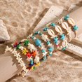 thumbnail image 2 of Soumake Women Shell Bracelet Starfish Pendant Braided Adjustable Tassel Beads Bohemian Style Vacation Beach Bracelet Lady Jewelry, 2 of 5